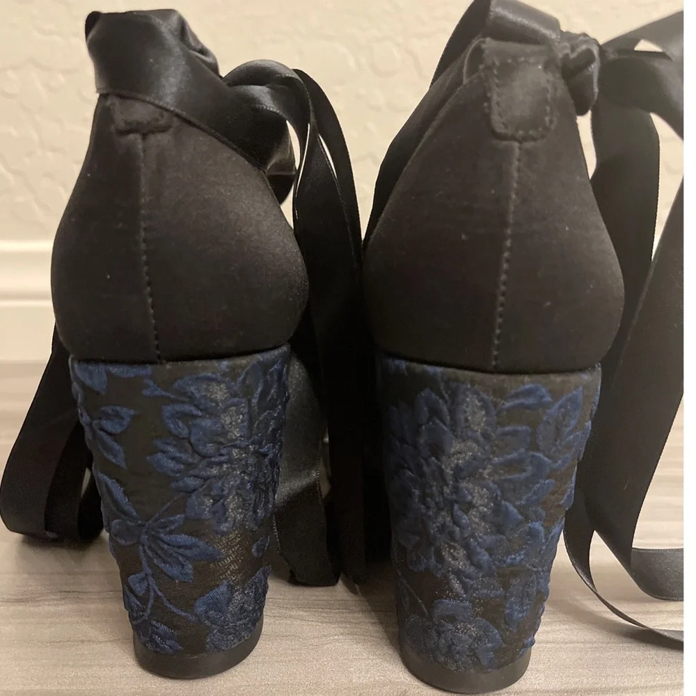 Renvy Satin Lace Up Platforms - Picture 7 of 10